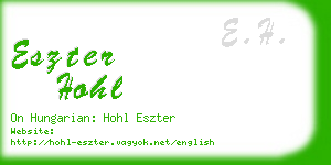 eszter hohl business card